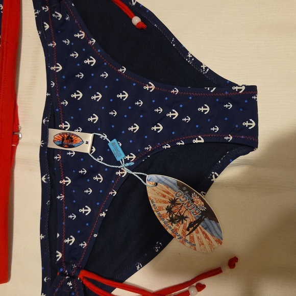 BINGO Navy Anchor Print Bikini Set - Picture 2 of 8